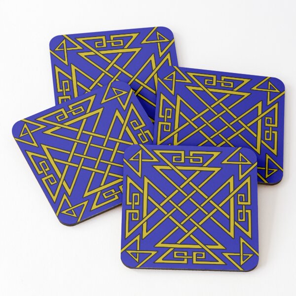 Item preview, blue and gold knotwork pattern designed and sold by MimicMemories.
