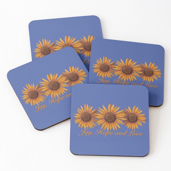 Item preview, Joy, Hope and Love Sunny Sunflowers for positivity designed and sold by OhNoNotAgain42.