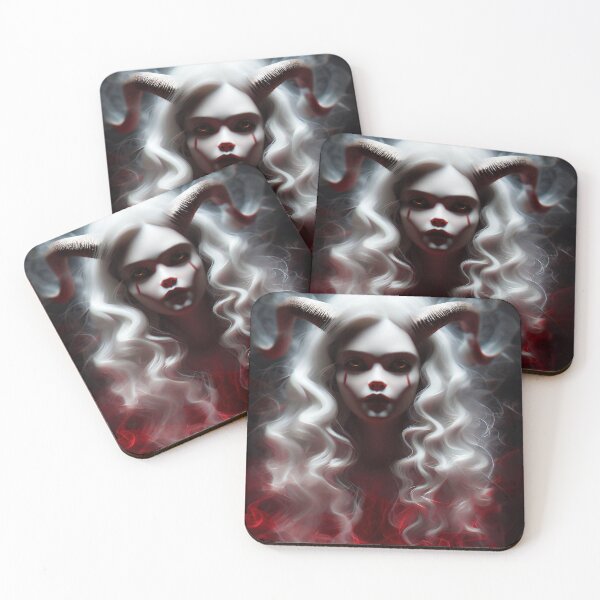 Item preview, Red and white demon 4 designed and sold by Arcane Fantasy Art.