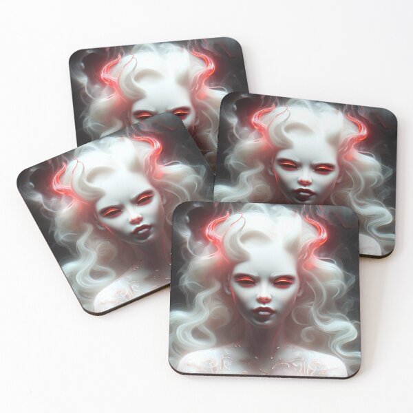 Item preview, Red and white demon 5 designed and sold by Arcane Fantasy Art.