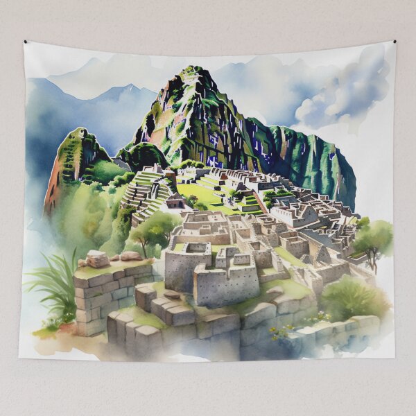 Item preview, Watercolor Design of Machu Picchu - Peru  designed and sold by Sketch-Shack.