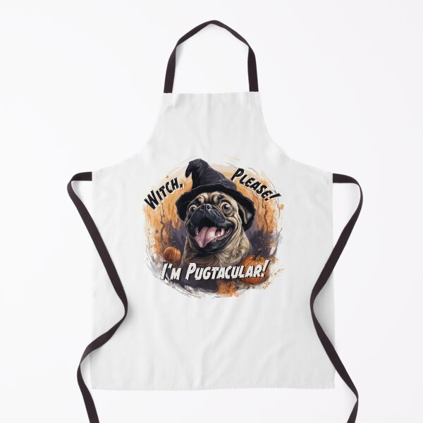 Item preview, Witchy Pug with Pumpkins designed and sold by TheQuietDesign.
