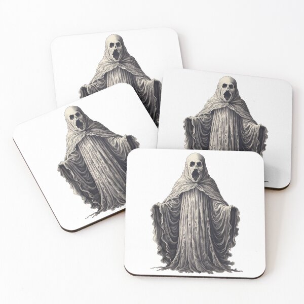 Item preview, Halloween Ghost Vintage Antique Victorian Old Fashioned Illustrated Style designed and sold by Geeknip.