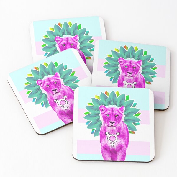 Item preview, Trans Rights FTM Lion  -Trans Rights Are Human Rights ! designed and sold by bubastisarts.