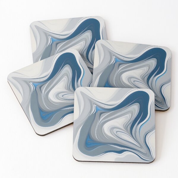 Artikelvorschau, Modernes Design mit flüssigem Wirbel eisblau grau entworfen und verkauft von homestylemarket.
