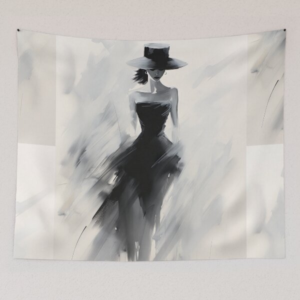 Item preview, High Contrast Elegance: Abstract Power of Fashion's Mystery designed and sold by Piotrek0001.