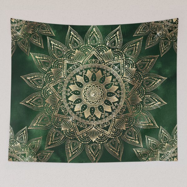 Item preview, Elegant Green Gold Mandala designed and sold by InovArtS.