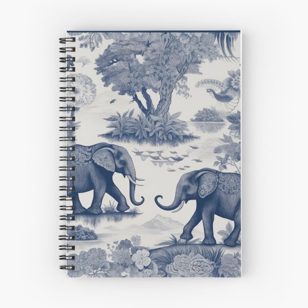 Item preview, Toile De Jouy Elephants designed and sold by Deepestblue.