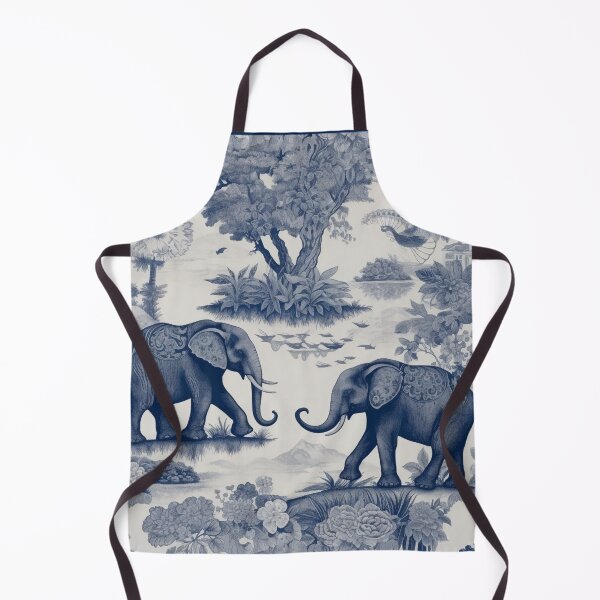 Item preview, Toile De Jouy Elephants designed and sold by Deepestblue.