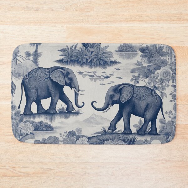 Item preview, Toile De Jouy Elephants designed and sold by Deepestblue.