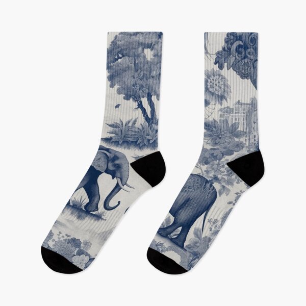 Item preview, Toile De Jouy Elephants designed and sold by Deepestblue.