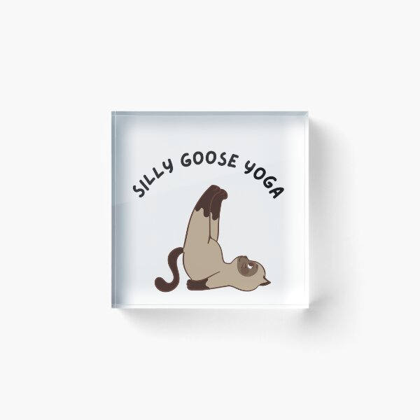 Item preview, Silly goose yoga - funny cat designed and sold by jijika119.