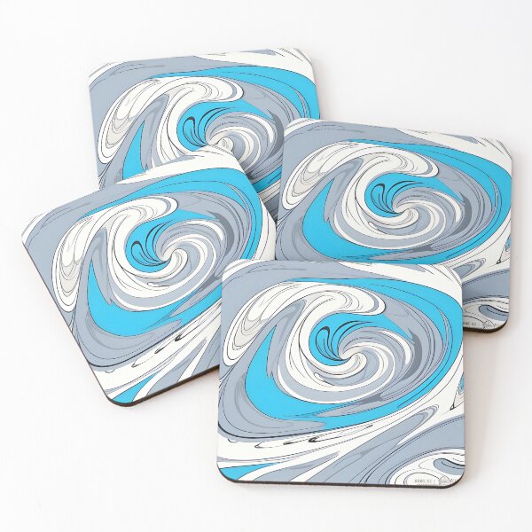 Artikelvorschau, Modernes Design mit flüssigem Wirbel eisblau grau entworfen und verkauft von homestylemarket.