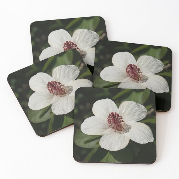 Item preview, Bright White Hibiscus With a Ruby Red Heart designed and sold by Georgia Mizuleva.