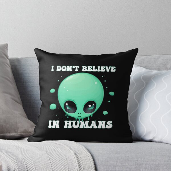 Item preview, Kawaii Green Alien - I Don't Believe in Humans Halloween designed and sold by Ridaelb.