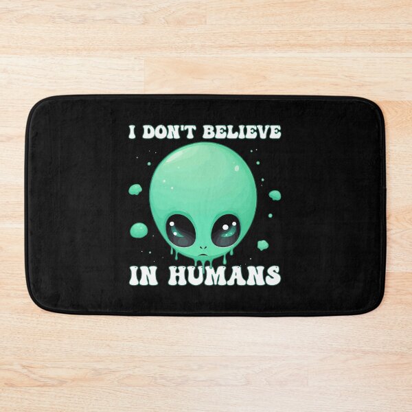 Item preview, Kawaii Green Alien - I Don't Believe in Humans Halloween designed and sold by Ridaelb.