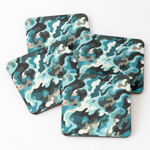 Item preview, Cool Blue Urban Camo Camouflage Design Pattern designed and sold by sμ (smew).