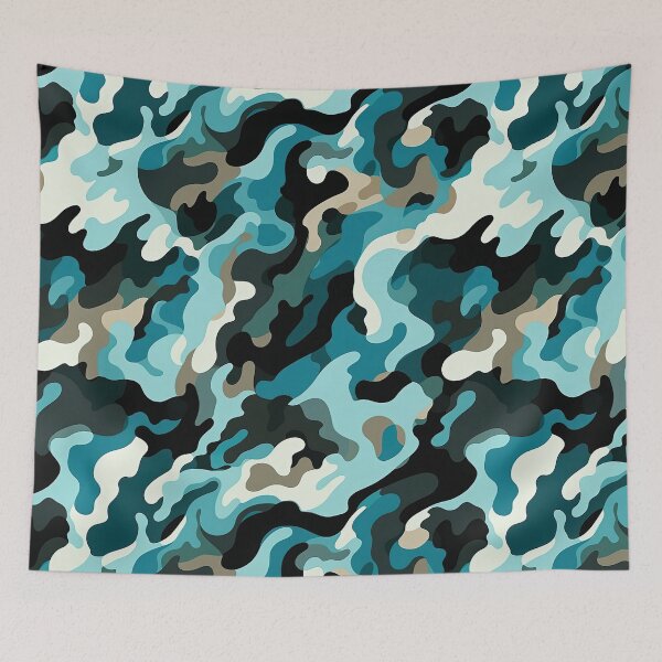 Item preview, Cool Blue Urban Camo Camouflage Design Pattern designed and sold by sμ (smew).