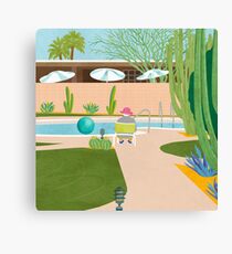 Poolside in Palm Springs Canvas Print