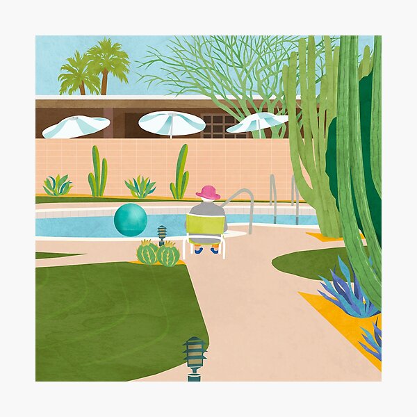 Poolside in Palm Springs Photographic Print