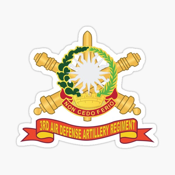 Item preview, Army - 3rd Air Defense Artillery Regiment - DUI w Br - Ribbon X 300 designed and sold by Military Insignia Products.
