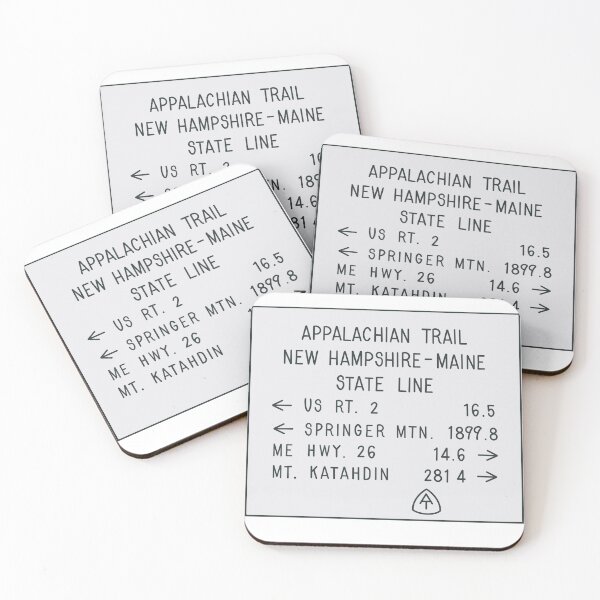 Item preview, New Hampshire to Maine Appalachian Trail Sign designed and sold by Mountain Bound Designs.