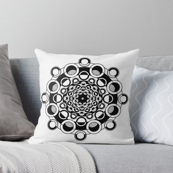 Item preview, Optical Illusion Black and White Circle Mandala designed and sold by Nandala.