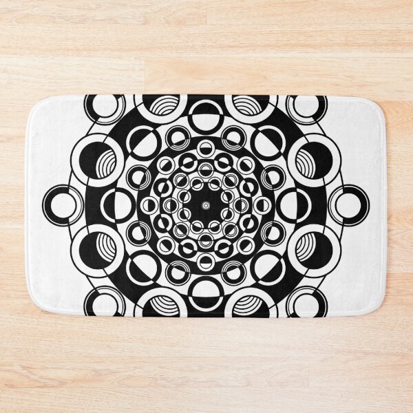 Item preview, Optical Illusion Black and White Circle Mandala designed and sold by Nandala.