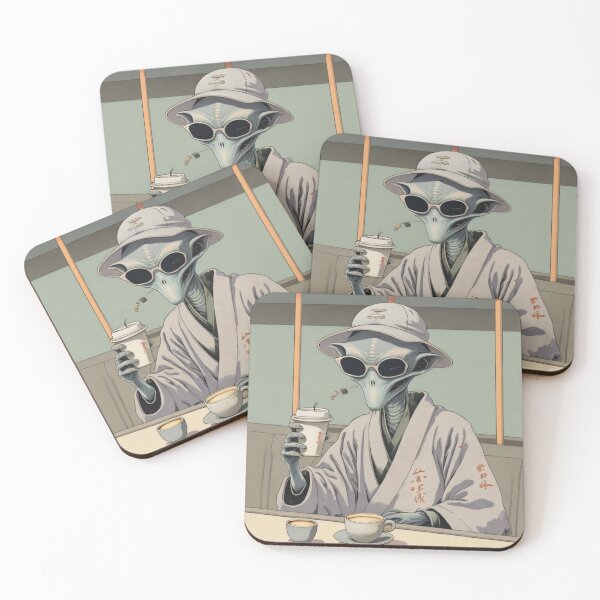 Item preview, Alien drinking coffee designed and sold by Amitbasri.