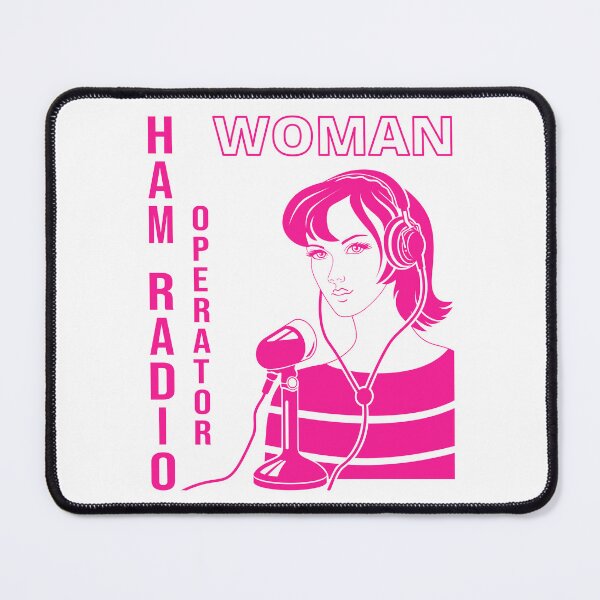 Item preview, Woman HAM Radio Operator hot pink designed and sold by tuzlay.