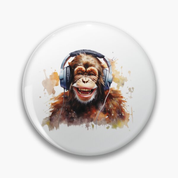 Item preview, Funny Monkey listening to music designed and sold by PrzemekJAS.