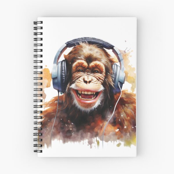 Item preview, Funny Monkey listening to music designed and sold by PrzemekJAS.