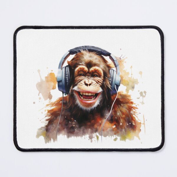 Item preview, Funny Monkey listening to music designed and sold by PrzemekJAS.