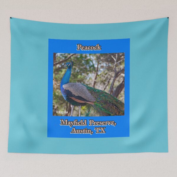 Item preview, Give The Bird To Your Lover, Peacock, Mayfield Preserve, Austin, Texas,  designed and sold by MoreEZUSA-Here.
