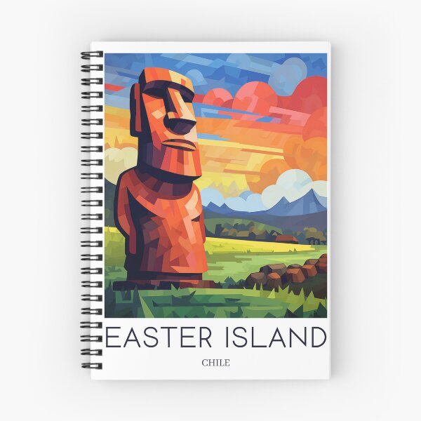 Item preview, A Pop Art Travel Print of Easter Island - Chile designed and sold by StudioRedKoala.