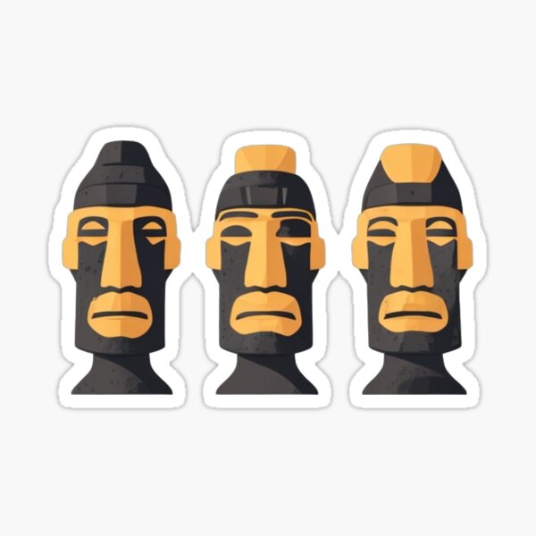 Moai Easter Island Head Statue Emoji Meme Sticker for Sale by CoryHarts
