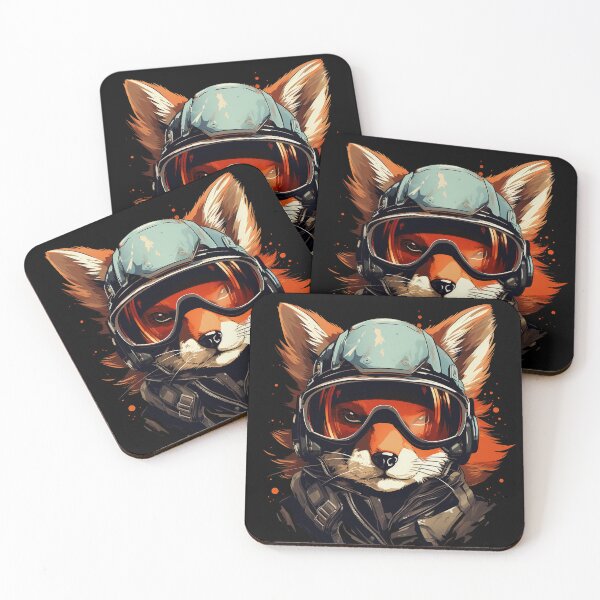 Item preview, Cute Fox in Motorcycle Gear designed and sold by Trippinink-.