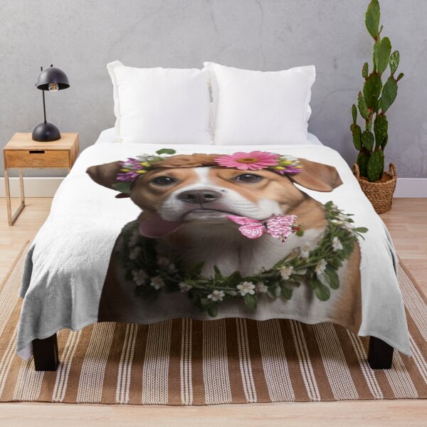 Item preview, BEAUTIFUL HOUND DOG WITH FLOWERS designed and sold by Erikasinhag.