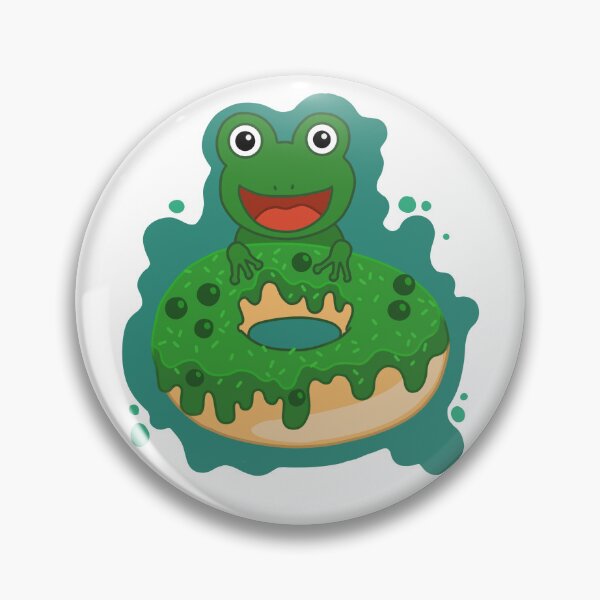 Item preview, Frog with donut petrol designed and sold by ChallaDesign.