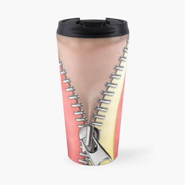 Contemporary leather look design Travel Mug