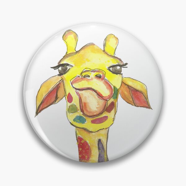 Item preview, Happy Giraffe watercolor  designed and sold by Elvi-Artist.