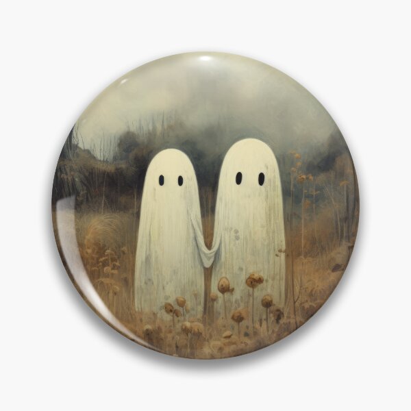 Item preview, Cute Ghosts in Field Halloween Art designed and sold by CosmiaDesigns.
