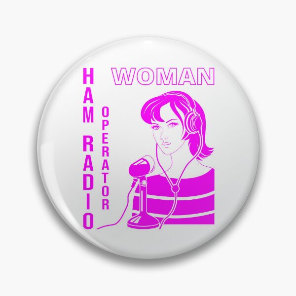 Item preview, Woman HAM Radio Operator fuchsia designed and sold by tuzlay.
