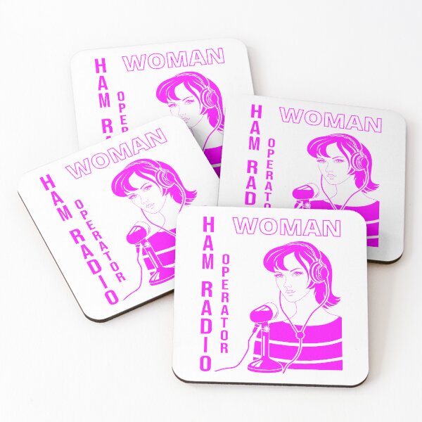 Item preview, Woman HAM Radio Operator fuchsia designed and sold by tuzlay.