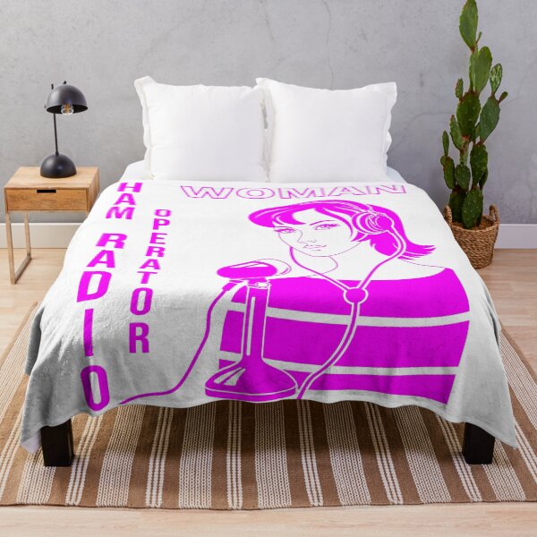 Item preview, Woman HAM Radio Operator fuchsia designed and sold by tuzlay.