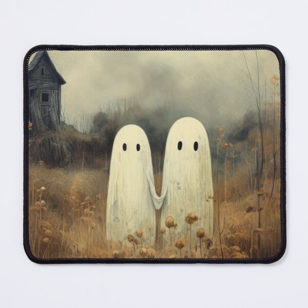 Item preview, Cute Ghosts in Field Halloween Art designed and sold by CosmiaDesigns.