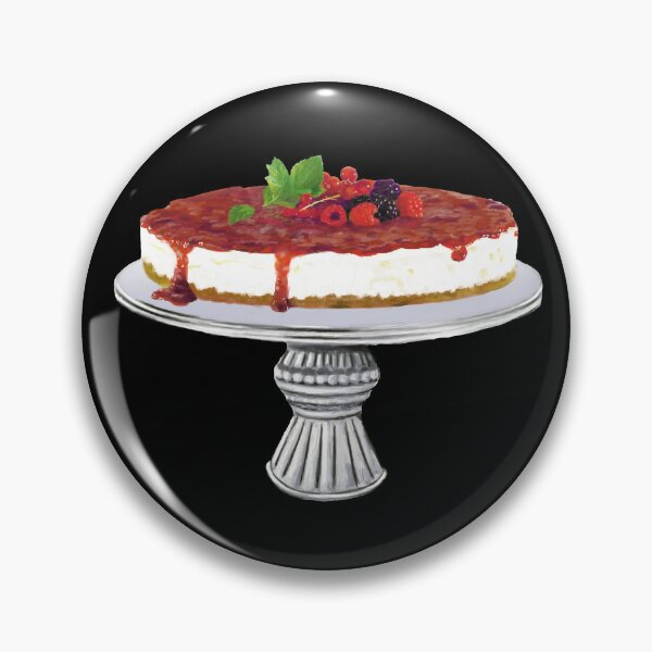 Item preview, Cheesecake on silver plate drawing designed and sold by cookwithabrush.