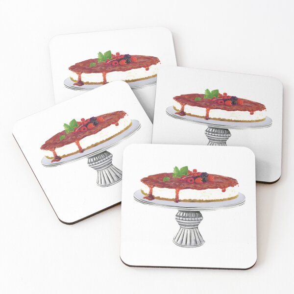 Item preview, Cheesecake on silver plate drawing designed and sold by cookwithabrush.
