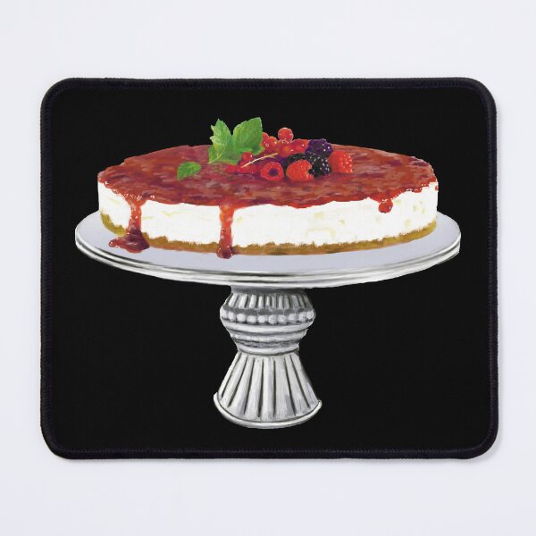 Item preview, Cheesecake on silver plate drawing designed and sold by cookwithabrush.