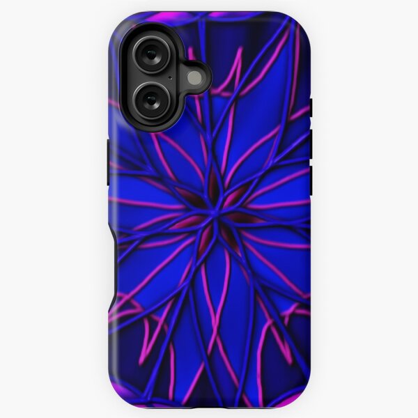 flower design in pink and purple iPhone Tough Case